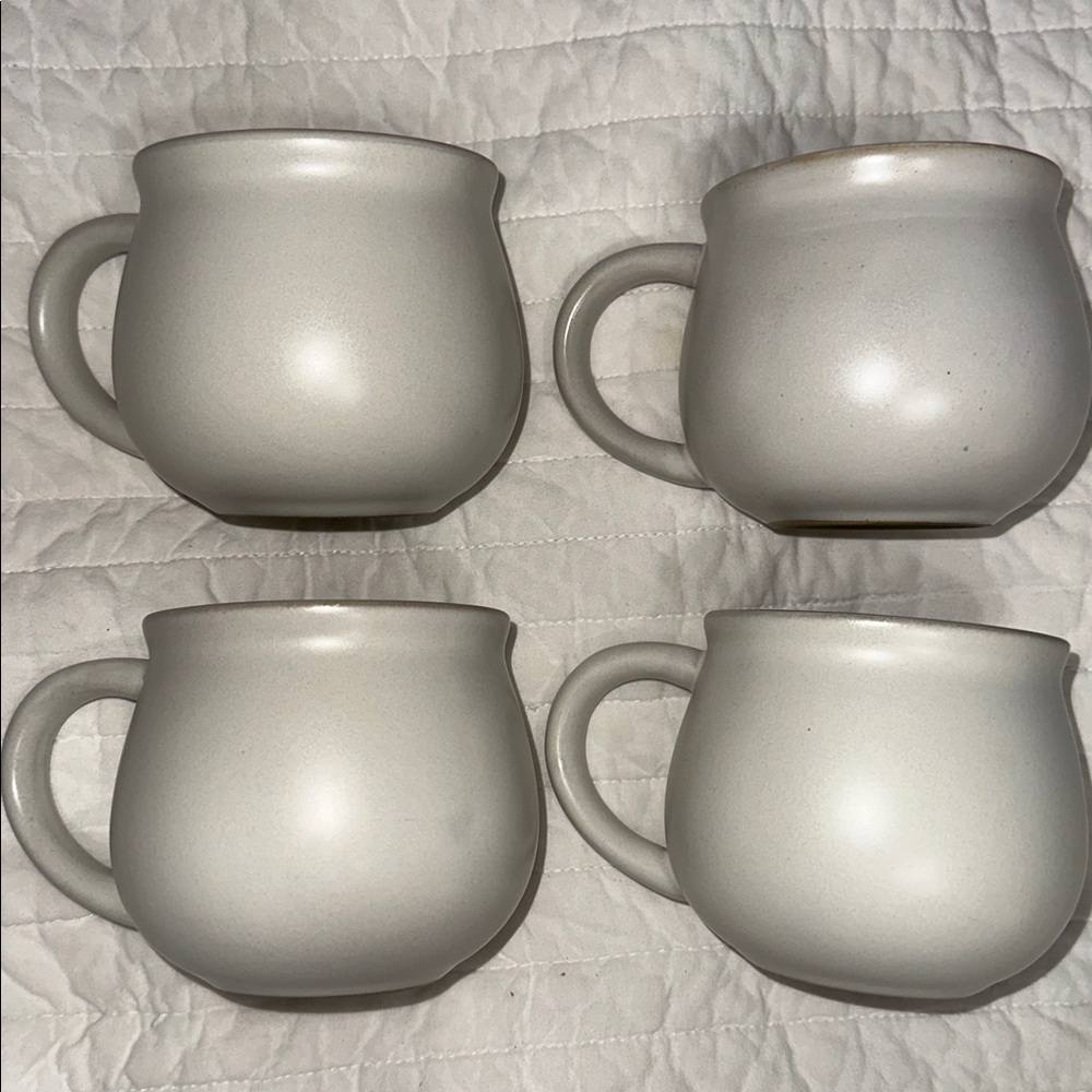 4 Hearth & Hand Cream Embossed Christmas Tree Holiday Stoneware 14 oz Cream Mug - Picture 3 of 4
